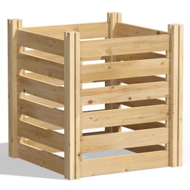 Greenes Fence Cedar Wood Composter, 24" W x 24" L x 31" H / 77.3 Gallons - Made in USA with North American Cedar