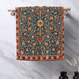 Gohdiwh Boho Flower Kitchen Towels Dish Towels, 16x24 Inch Farmhouse William Morris Floral Pattern Decorative Hand Towels Set of 2