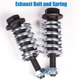 35129 M8x1.25x82mm Exhaust Bolts and Nuts Kit,Includes 2 Sets Exhaust Manifold Bolts+Exhaust Springs+Nuts+Gaskets for Subaru Acura Honda Lexus Toyota Mazda Pontiac Ford Isuzu 18317 4682,Es491