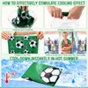 FuWeave 12 Pcs Soccer Water Bottle Soccer Cooling Towel Set