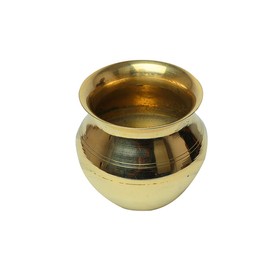 Aditri Creation Small Brass Kalash Lota for Pot Utensil Drinkware for Decorations Purpose Temple Home office Pure Copper Vessel Gift Items Item Pooja Set Puja Kit(Size in inches 3 x 3.5)