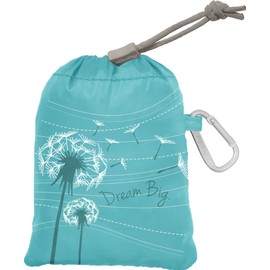 ChicoBag VITA Inspire Designer Compact Reusable Shopping Tote with Attached Pouch and Carabiner Clip - Dream