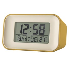 Acctim 15861 Alta yellow alarm clock with indoor temperature