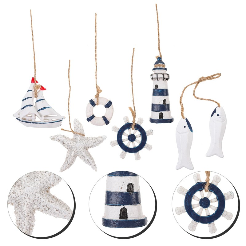 6pcs mediterranean pendant Hanging Pendant nautical marine Decorations Small Nautical