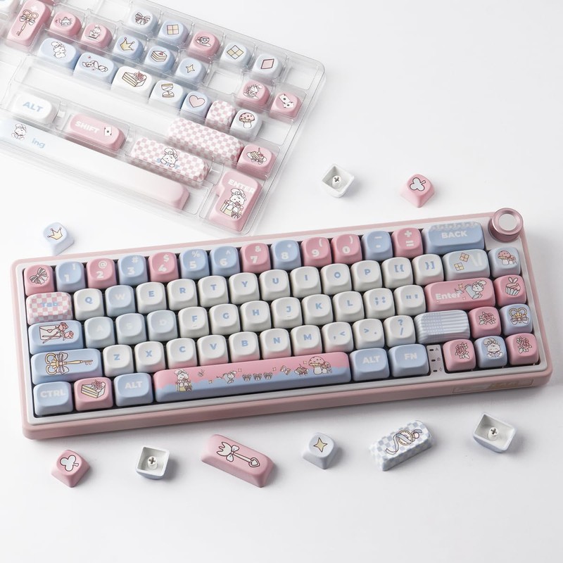 PBT Keycaps 135 Keys MOA Profile Cute Keycaps Dye Sublimation
