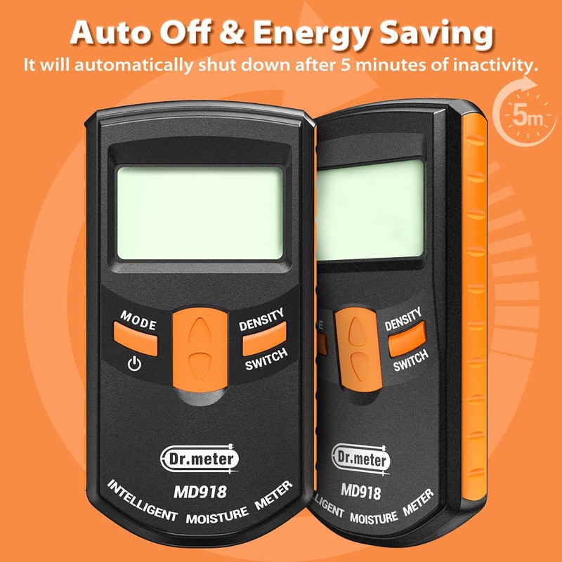 Dr.meter Pinless Wood Moisture Meter, Upgraded Version Inductive Pinless Tools