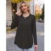 JUSTFASHIONNOW Womens Tops Long Sleeve Shirts Crew Neck Tunics or