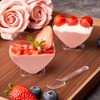 YANYOPPINT 40 Pack 3oz Mini Dessert Cups with Spoons Heart-shape