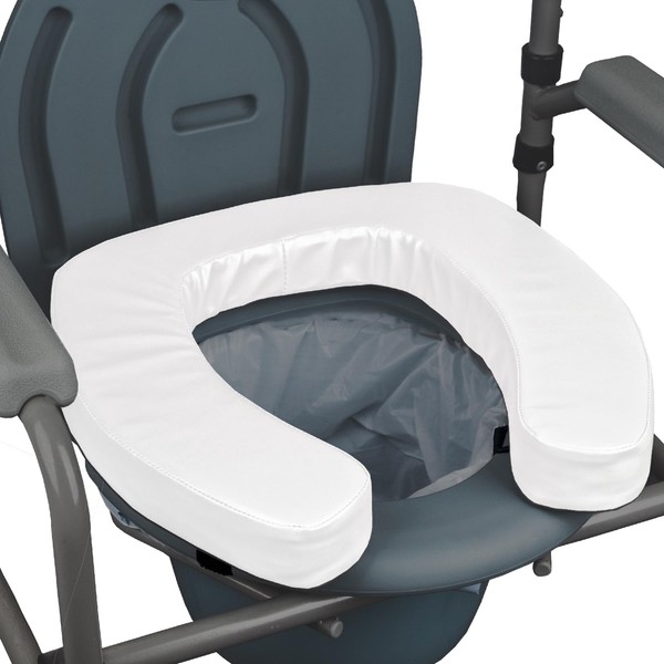 U-Shaped Padded Commode Seat Cushion – 2" Thick Raised Toilet