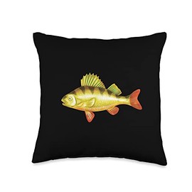Angel Fishing, Fisch Köder lustige Sprüche Bass Fishing Art Graphic for Men Women Children Throw Pillow, 16x16, Multicolor