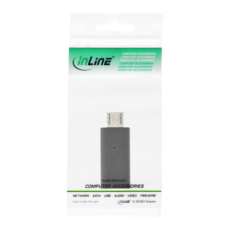 InLine® 33302I USB 2.0 Adapter Micro USB to USB Male