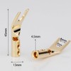 KUYIOHIFI HiFi 4 pcs Gold Plated Pure Copper Speaker Spade