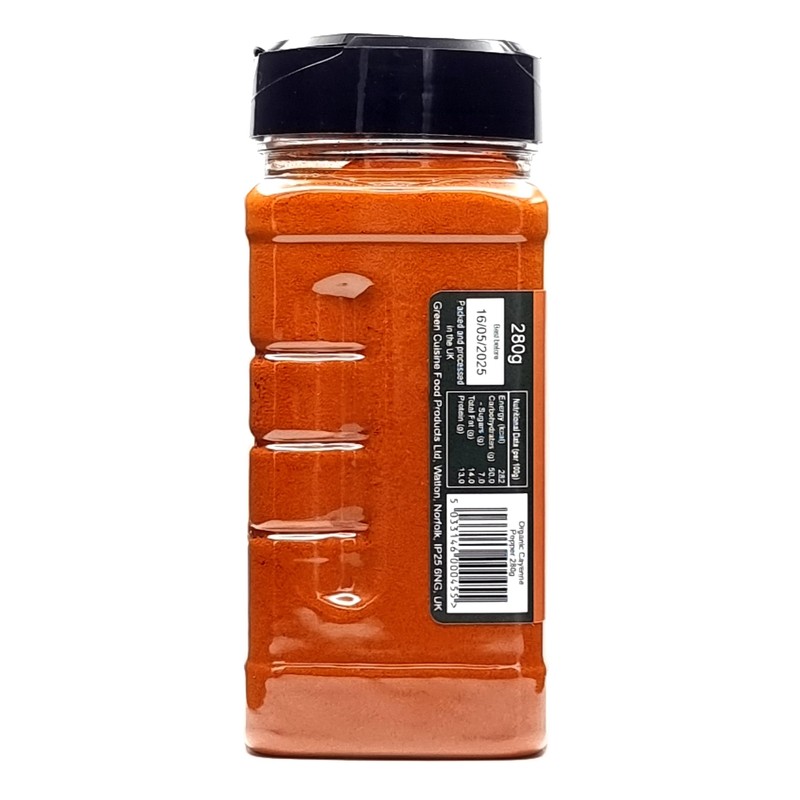 Organic Cayenne Pepper | 280g | Hot Cayenne Chilli Powder