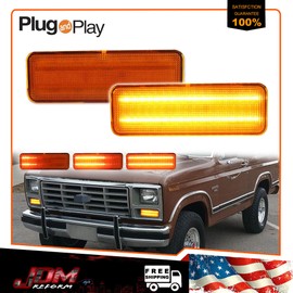 JDMTECH For 80-86 Ford Bronco F150 F250 F350 Amber Switchback LED Parking Signal Lights