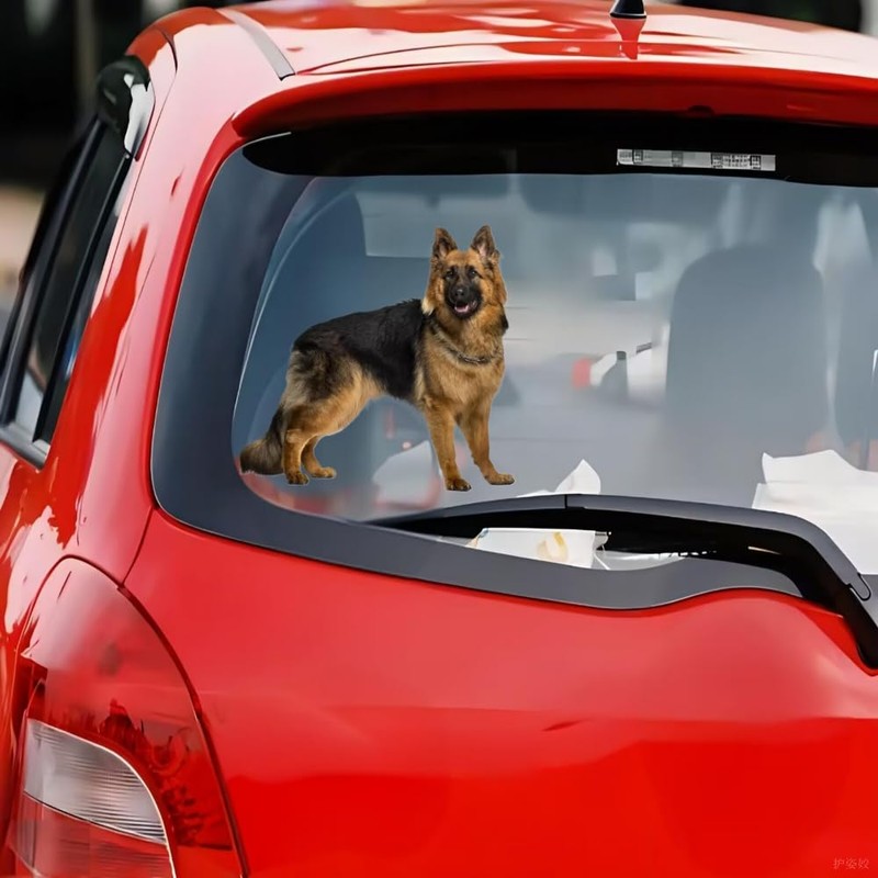 German Shepherd 3D Sticker Waterproof Reflective for Car, Laptop, Fridge,