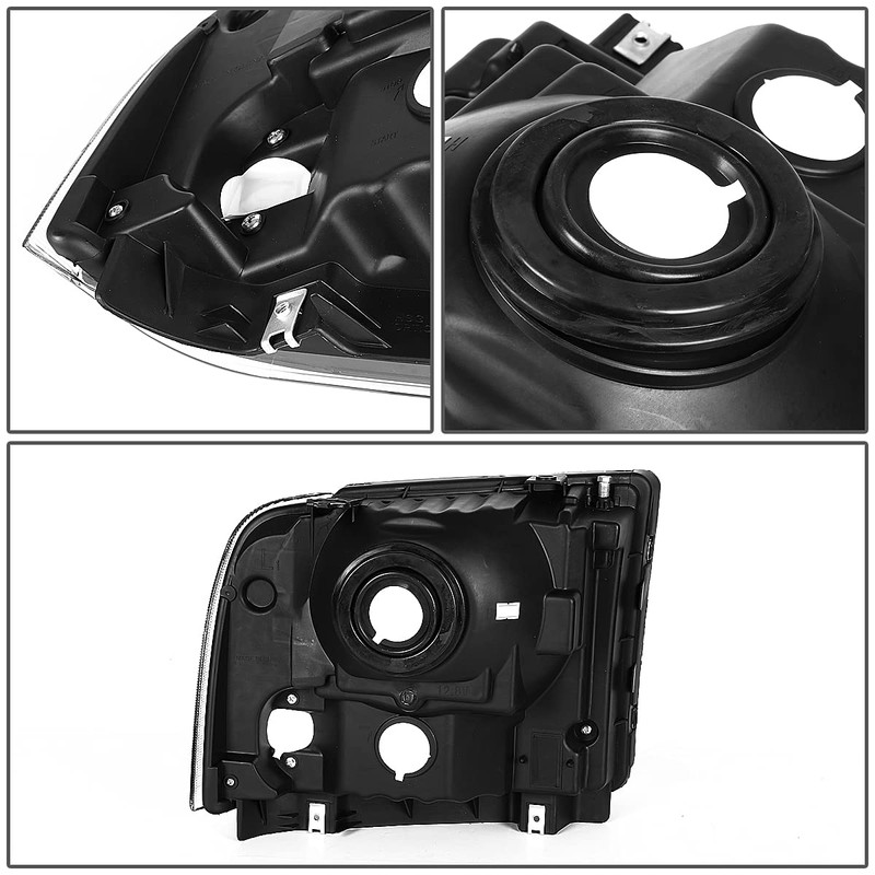 DNA MOTORING Headlamps Headlight Assembly Compatible With 05-07 Ford F250-350