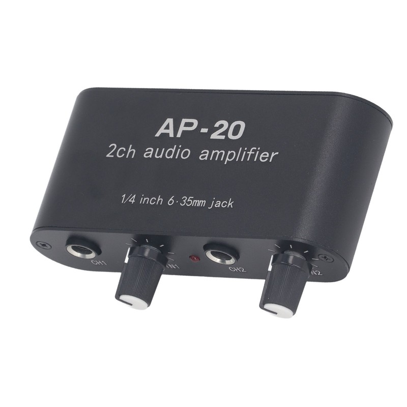 2CH Sound Amp Preamplifier Balanced Input 1/4in 6.5mm Gain Independent