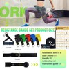 Resistance Bands Set with Yellow Handles, Exercise/Workout/Fitness Bands with Door