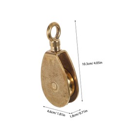 BIUDECO High Load Capacity Brass Pulley Single Head Smooth Silent Bearing for Kayak Boat Flag Hoisting Accessories