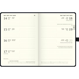 BRUNNEN Kompagnon Book Calendar Model 791 66 (2025), 2 Pages = 1 Week, A5, 144 Pages, PU Cover, Flexible, Light Green