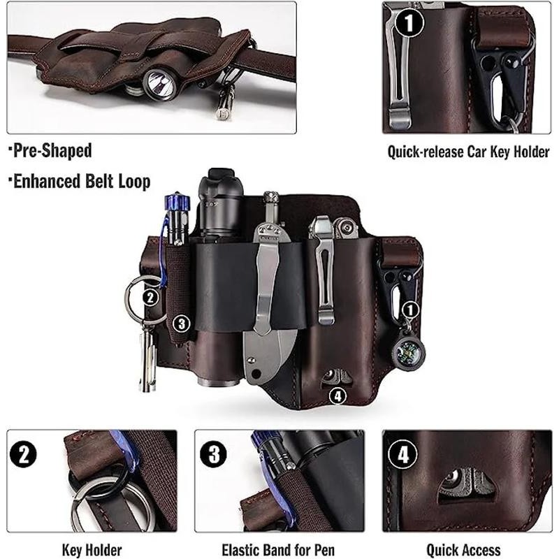 EDC Multitool Sheath Gift for Him, Belt Pouch Tool Belt