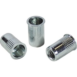Lobtex Knurling Nut (Thin Head, Steel) Eco Pack, Plate Thickness: 0.9 inches (2.5 mm), M4 x 0.7 (35 Pieces)