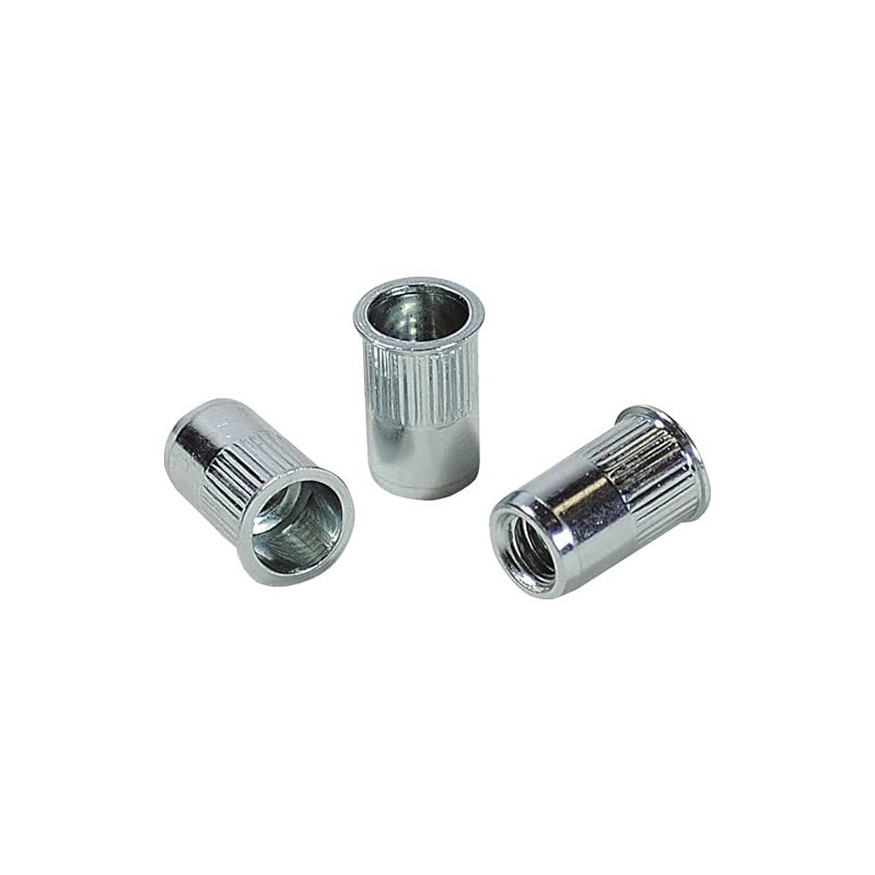 Lobtex Knurling Nut (Thin Head, Steel) Eco Pack, Plate Thickness: