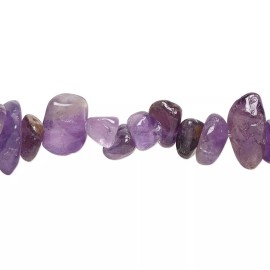 Platinum Purple Amethyst (Natural) Grade A Gemstone Chip Beads 36" Strand