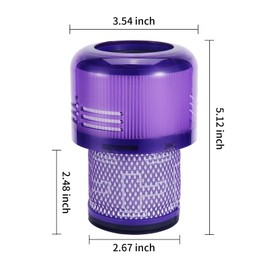 Replacements Filter for Dyson V11 Animal V15 Detect Cordless Vacuum Accessories Filter hepa, Replacement Part (4 Pack)