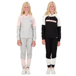 Hind Girls Jogger Sets 4 Piece Active Fleece Hoodies and Joggers Sweatpants for Girls Athletics