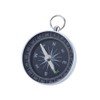 White Dial Iced Compass 45mm Aluminum Case Silver Portable Pocket