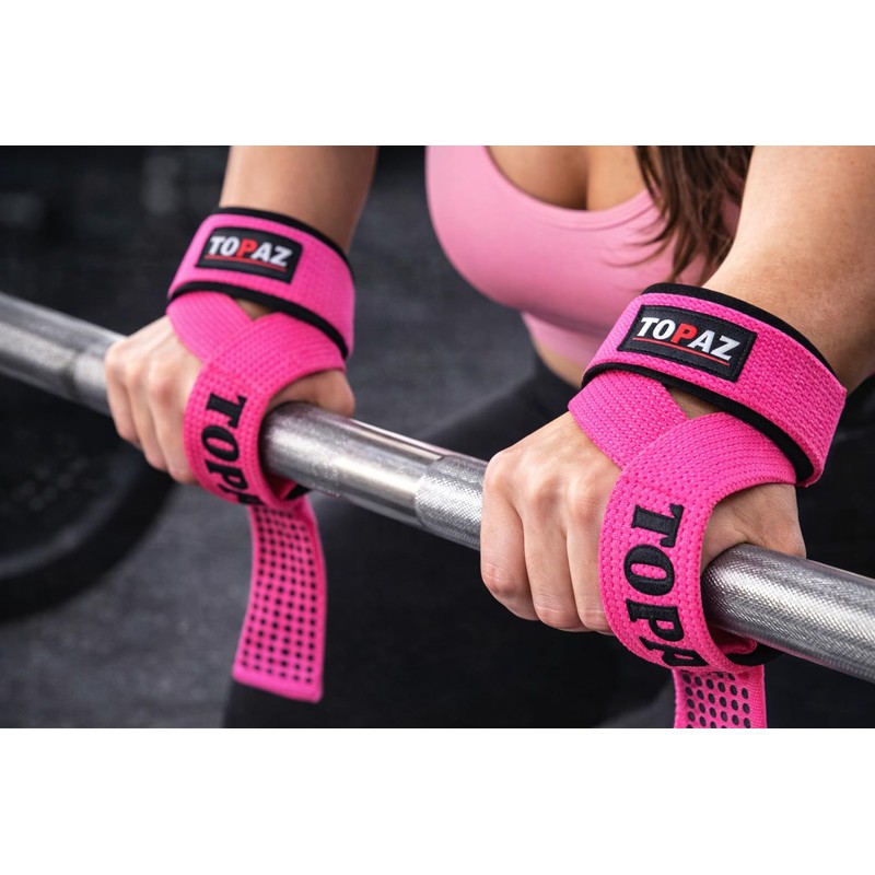 TOPAZ Weight Lifting Straps for Deadlifts – Padded Wrist Support,