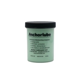 Anchorlube All-Purpose Metalworking Compound 8oz Jar - Water-Based Cutting Fluid for Drilling, Tapping, Sawing - Great on Stainless Steel | No Oil