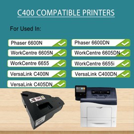 GETTPOWER VersaLink C400 C405 Waste Toner Container, 108R01124 Compatible Waste Cartridge Replacement for Xerox VersaLink C400N C405DN, WorkCentre 6655 6655i, Phaser 6600DN, 6600N, 6605DN, 6605N