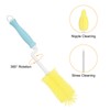 uxcell 3 in 1 Silicone Bottle Cleaning Brushes, 360 Degree