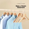 HOME IT Natural Wood Solid Wood Clothes Hangers Coat Hanger