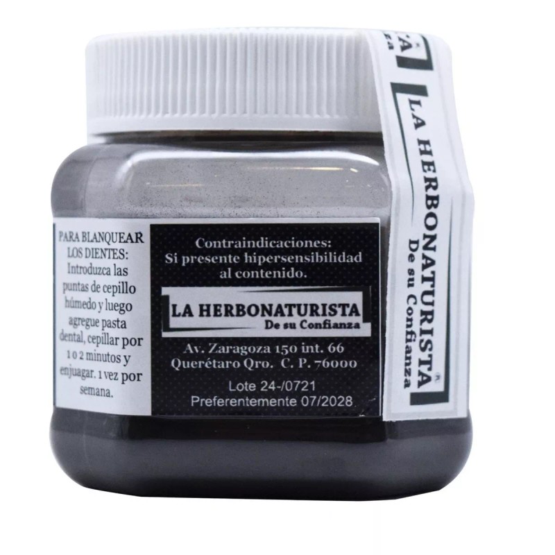 La Herbonaturista Carbon Activado Polvo De Cascara De Coco 50g