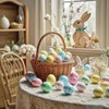 Hanwin Plastic Easter Eggs Fillable White for Decorations Tree, Outdoor,