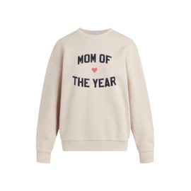 Favorite Daughter Women's Mom of The Year Sweatshirt, Heather Oatmeal, Off White, Graphic, M Medium Heather Oatmeal