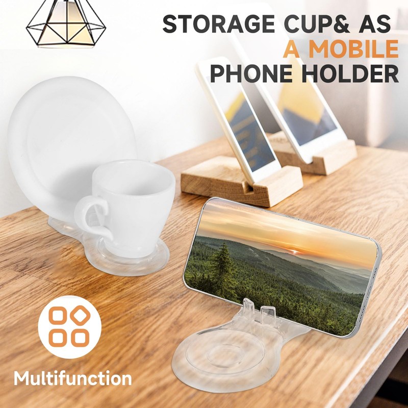Affbei 8 Pcs Acrylic Dinnerware Display Stand - 4 Pcs
