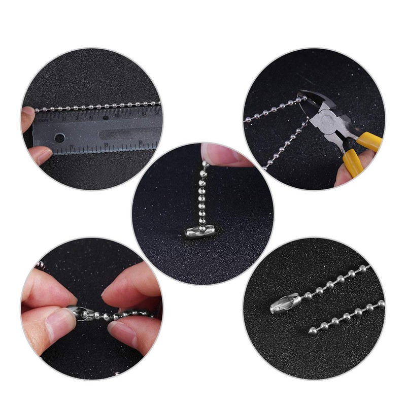Tiparts 30 Feet Stainless Steel Ball Chains Necklace with 20pcs