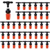 40 Pieces Watering Dripper with T-Joints, Adjustable Micro Drip Irrigation,