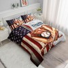 Smell Sunshine Kids Comforter Set American Flag Baseball Printed Pattern