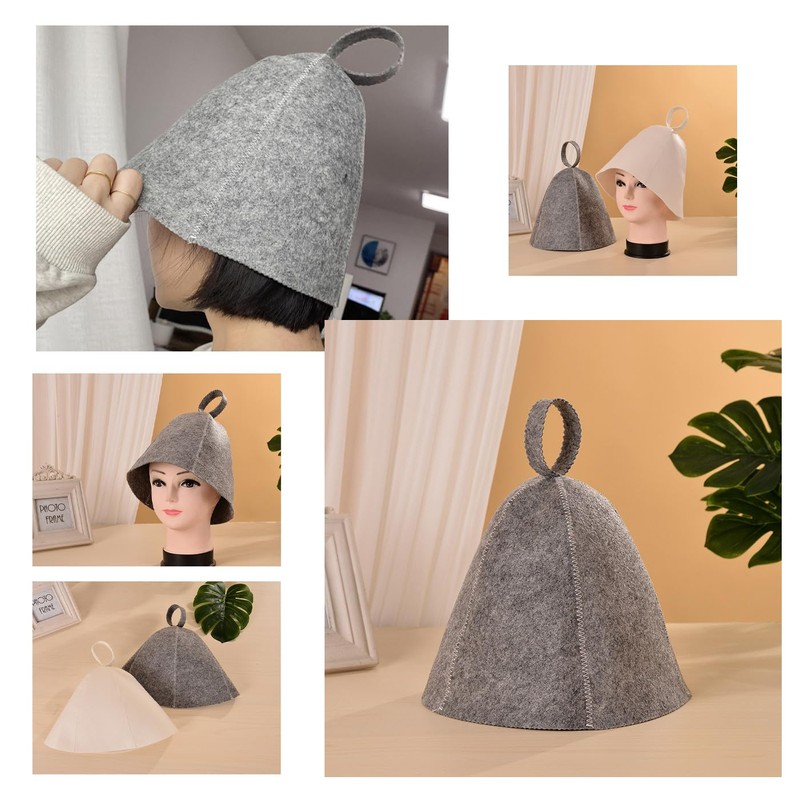 Mirhua Sauna Hat, Shower Cap, Bath Accessories, For Saunas, Steam