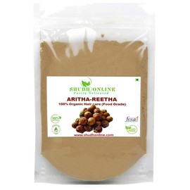 Reetha Powder for Hair, Organic Soap Nuts Powder for Hair (1.1 lb - 17.5 oz) 100% Pure Indian Bath Powder - Aritha Powder for Hair Growth | Soap Berry Shampoo - Sapindus Mukorossi (500g)