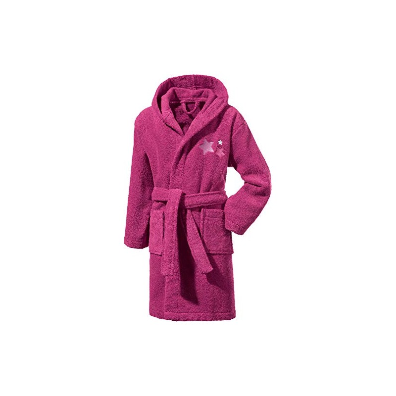 Erwin Müller Children's Terry Towelling, Hooded Bathrobe with Stars