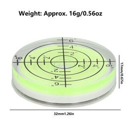 Mini Bubble Levels, High Precision Bubble Level 3 Pcs Horizontal Round Easy Operation for Measurement Instrument
