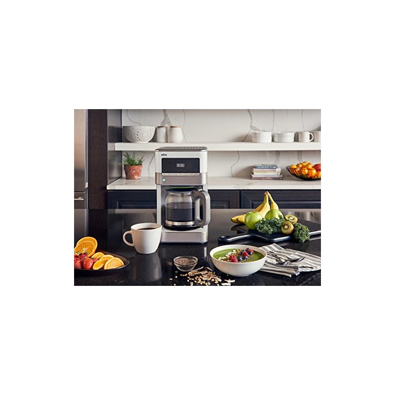 Braun KF6050WH BrewSense Drip Coffee Maker, White