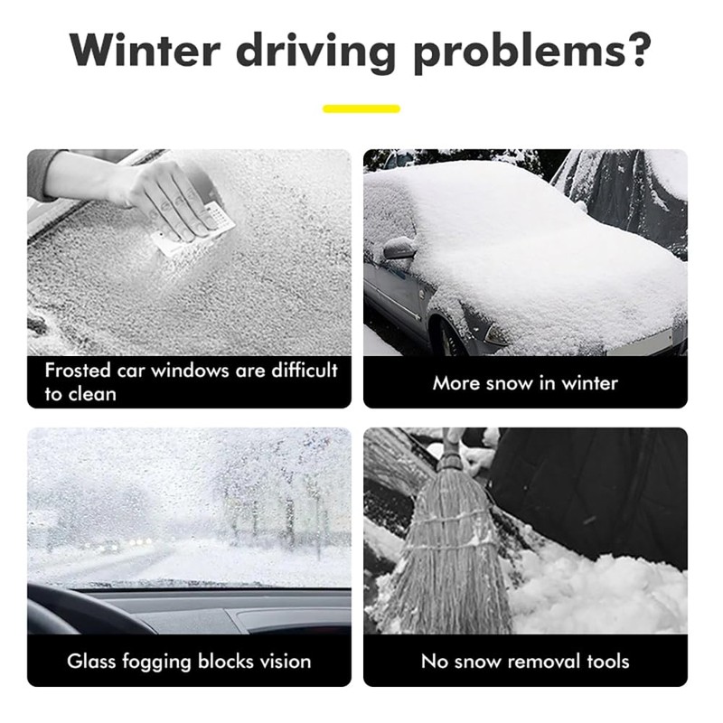 XTryfun Ice Scraper with Detachable Window Squeegee for Cars Windshield