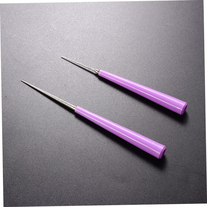 TEHAUX 6pcs Bead Hole Reamer Violet Bead Expander Tools for